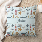 Persoonlijke naam zeezeilthema kussen (Deken)