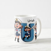 Persoonlijke naam Zeiler Cartoon-personage * U * Koffiemok (Voorkant rechts)