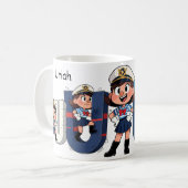 Persoonlijke naam Zeiler Cartoon-personage * U * Koffiemok (Voorkant links)
