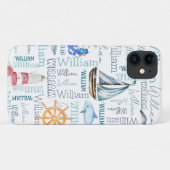 Persoonlijke naam zezeilschip Case-Mate iPhone case (Achterkant (horizontaal))