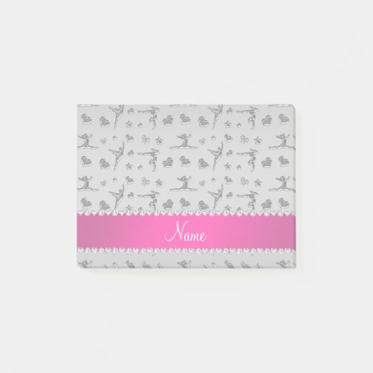 Persoonlijke naam zilvergymnastiek post-it® notes (Voorkant)