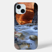 Persoonlijke naam Zion Narrows zuidwest Landscape Case-Mate iPhone Case (Achterkant)