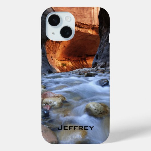 Persoonlijke naam Zion Narrows zuidwest Landscape Case-Mate iPhone Case (Achterkant)