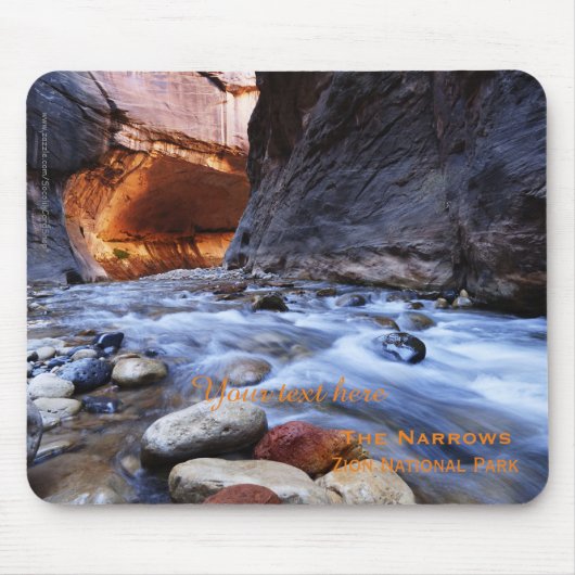 Persoonlijke naam, Zion National Park de Narrows Muismat (Voorkant)