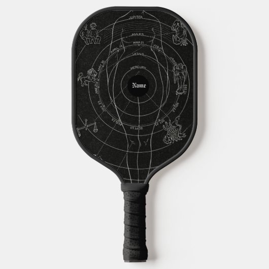 Persoonlijke naam Zodiac, horoscoop, astrologie Pickleball Paddle (Voorkant)