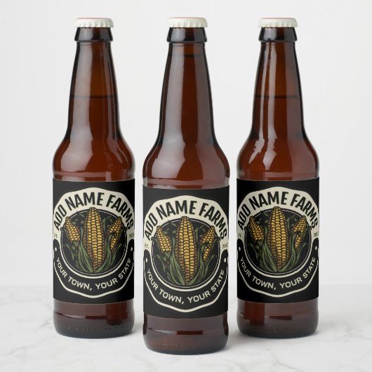 Persoonlijke NAAM Zoete Majiostuin Boerderij Boer Bier Etiket (Flessen)