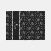 Persoonlijke naam zwart van liefhebbers fleece deken (Voorkant (Horizontaal))