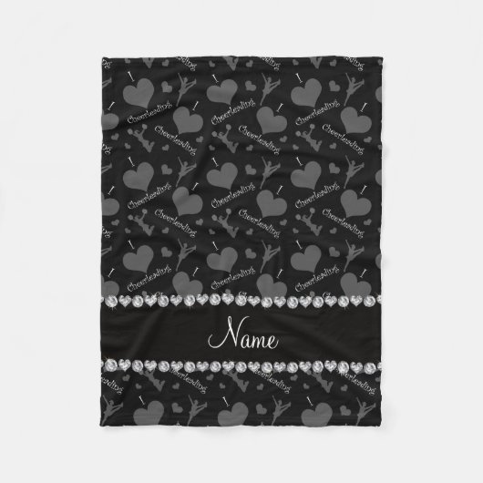 Persoonlijke naam zwart van liefhebbers fleece deken (Voorkant)