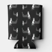 Persoonlijke naam zwarte boston doodsbang blikjeskoeler (Achterkant)