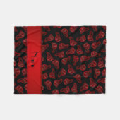 Persoonlijke naam zwarte brandhelmen fleece deken (Voorkant (Horizontaal))