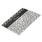 Persoonlijke naam zwarte dominos notitieblok (Schuin)