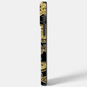 Persoonlijke naam zwarte en gouden vlinders Case-Mate iPhone case (Achterkant / Links)