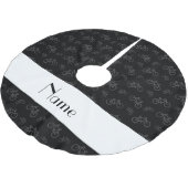 Persoonlijke naam zwarte fietsen kerstboom rok (Gekanteld)