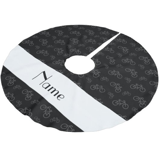 Persoonlijke naam zwarte fietsen kerstboom rok (Gekanteld)