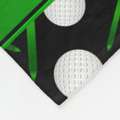 Persoonlijke naam zwarte golfballen t-shirt fleece deken (Hoek)