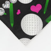 Persoonlijke naam zwarte golfballen t - shirts har fleece deken (Hoek)