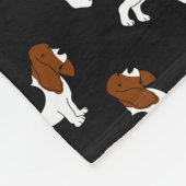 Persoonlijke naam zwarte haarhonden fleece deken (Hoek)