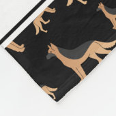 Persoonlijke naam zwarte herdershonden fleece deken (Hoek)