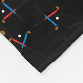 Persoonlijke naam zwarte hockey fleece deken (Hoek)