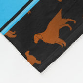 Persoonlijke naam zwarte ierse zetterhonden fleece deken (Hoek)