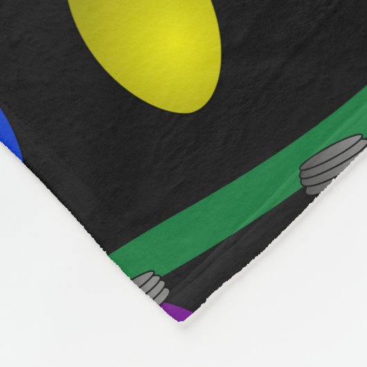 Persoonlijke naam zwarte kerstlichten fleece deken (Hoek)