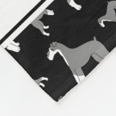 Persoonlijke naam zwarte miniatuur Schnauzer-honde Fleece Deken (Hoek)