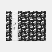 Persoonlijke naam zwarte oude Engelse Sheepdog-hon Fleece Deken (Voorkant (Horizontaal))