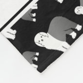 Persoonlijke naam zwarte oude Engelse Sheepdog-hon Fleece Deken (Hoek)