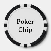 Persoonlijke naam zwarte pokerchip (Voorkant)
