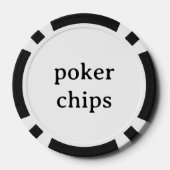 Persoonlijke naam zwarte pokerchip (Achterkant)