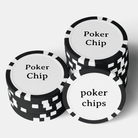 Persoonlijke naam zwarte pokerchip (Opstapeling)