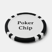 Persoonlijke naam zwarte pokerchip (Enkel)