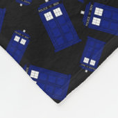 Persoonlijke naam zwarte politiedoos fleece deken (Hoek)