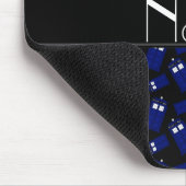 Persoonlijke naam zwarte politiedoos muismat (Hoek)