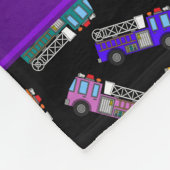 Persoonlijke naam zwarte regenboogtrucks fleece deken (Hoek)