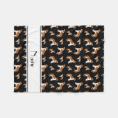 Persoonlijke naam zwarte St Bernard-honden Fleece Deken (Voorkant (Horizontaal))