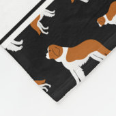 Persoonlijke naam zwarte St Bernard-honden Fleece Deken (Hoek)