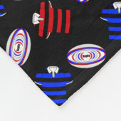 Persoonlijke naam zwarte truien rugbyballen fleece deken (Hoek)