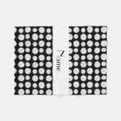 Persoonlijke naam zwarte volleybalballen fleece deken (Voorkant (Horizontaal))