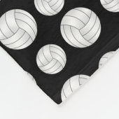 Persoonlijke naam zwarte volleybalballen fleece deken (Hoek)