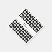 Persoonlijke naam zwarte volleybalballen servetten (Hoek)