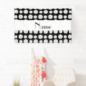 Persoonlijke naam zwarte volleybalballen spandoek (Insitu)