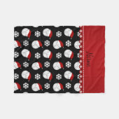 Persoonlijke naam zwarte volleyballen santa hats fleece deken (Voorkant (Horizontaal))