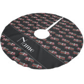 Persoonlijke naam zwarte vrachtwagens kerstboom rok (Gekanteld)