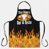 Persoonlijke naambalk en Grille BBQ Schort (Voorkant)