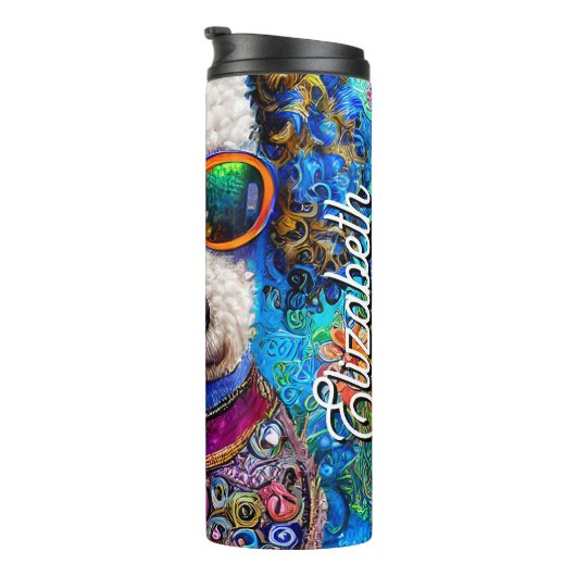 Persoonlijke naambalk in stijl thermosbeker (Geroteerd rechts)