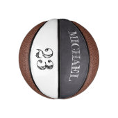 Persoonlijke naambalkafstelling basketbal (Verticaal)