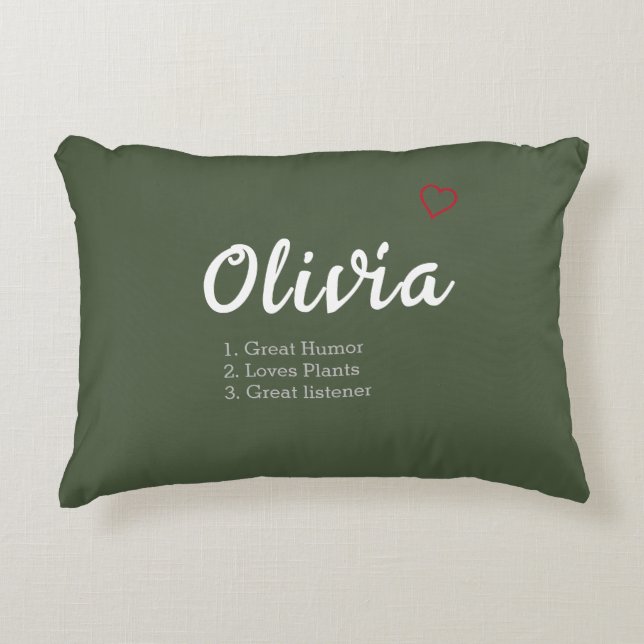 Persoonlijke naamdefinitie accent kussen (Voorkant)