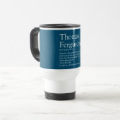 Persoonlijke naamdefinitie blauw reisbeker (Voorkant links)