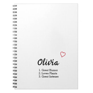 Persoonlijke naamdefinitie notitieboek